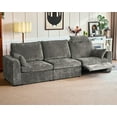 thumbnail image 1 of BEDEEP 125'' Power Recliner Sofa with Headrest, Modular Cloud Sectional Chenille Reclining Couch, Convertible 3-Seater Sofa Couch for Living Room RV, Gray, 1 of 10