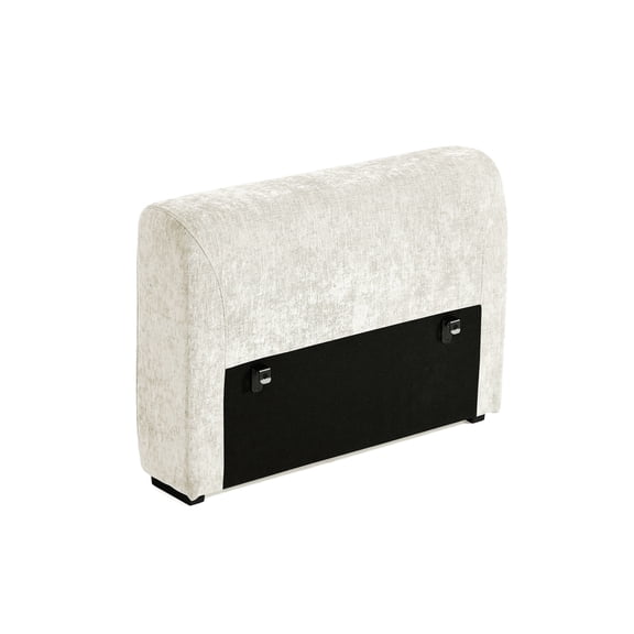 BEDEEP Chenille Armrest, White