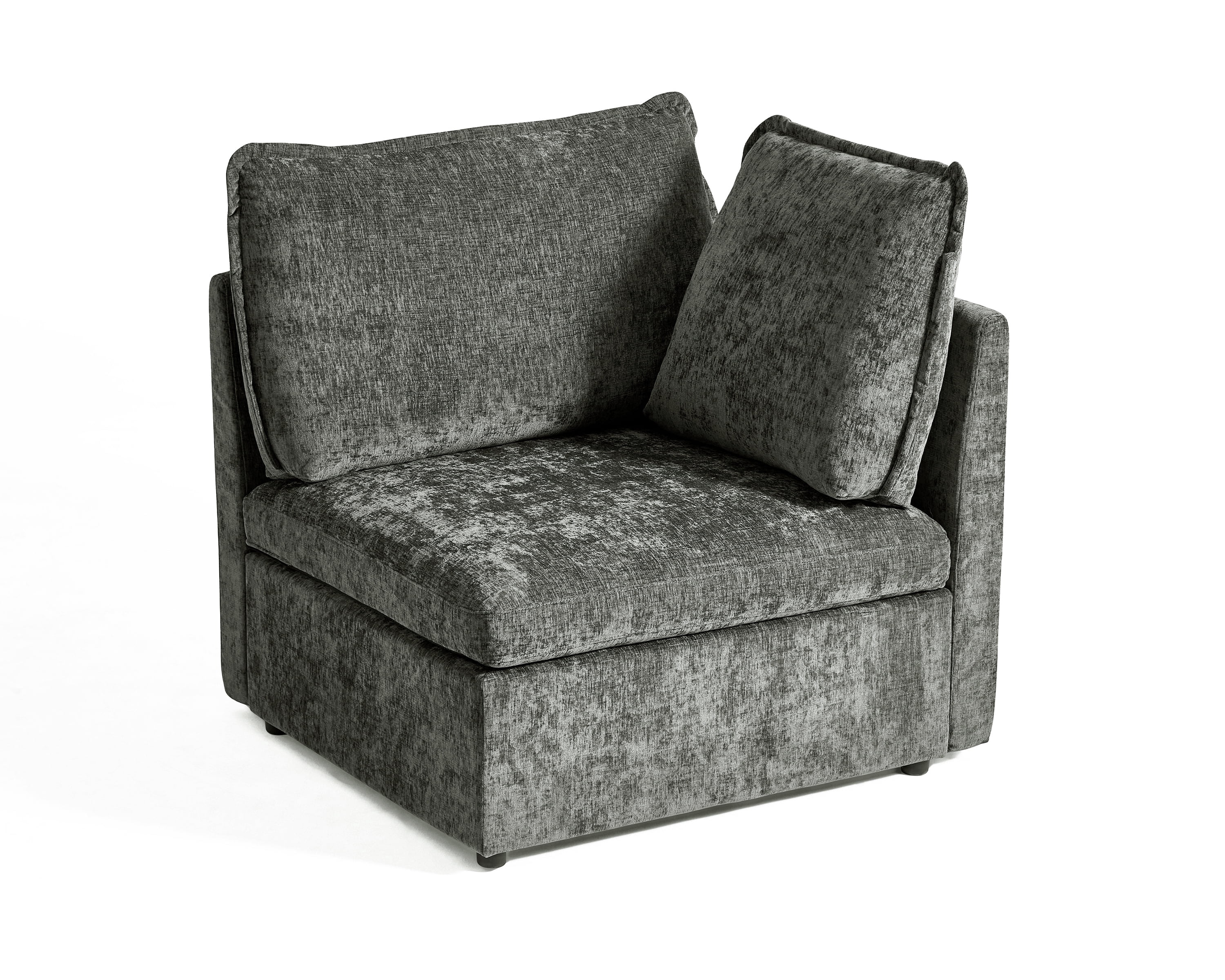 BEDEEP Chenille Corner Seat, Gray