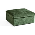 thumbnail image 1 of BEDEEP Movable Storage Ottoman for Modular Sectional Sofa, Chenille Ottoman with Storage for Living Room, Green, 1 of 7