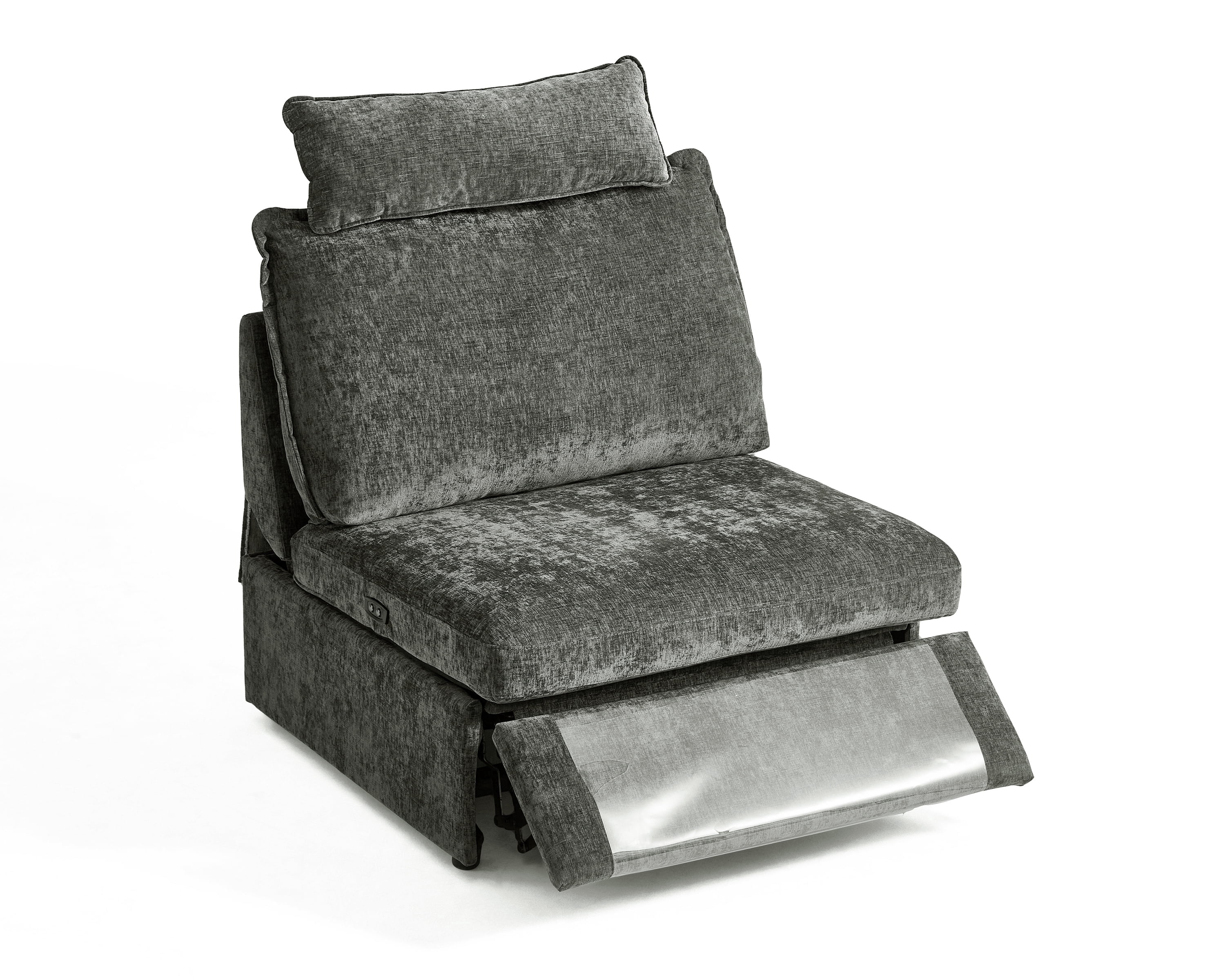 BEDEEP Chenille Power Recliner, Gray