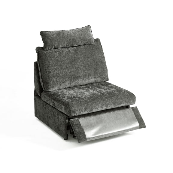 BEDEEP Chenille Power Recliner, Gray