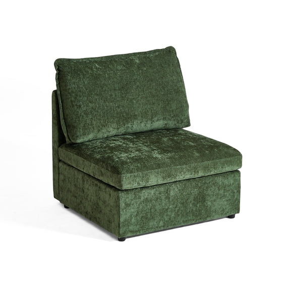BEDEEP Chenille Single Seat, Green