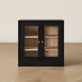 thumbnail image 1 of BEDEEP Storage Cabinet with Acrylic Doors & Shelves, Modular Fluted Sideboard Buffet Cabinets, Small Coffee Bar Kitchen Pantry, Modern Media Console Cabinet for Living Room, Bedroom, Black, 1 of 13