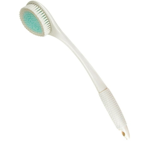 BEDELITE Back Bath Brush Long Handle for Shower(16.4" long), Shower Brush for Men & Women(Blue)