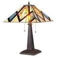 thumbnail image 1 of BEDIVERE Tiffany-style 2 Light Mission Table Lamp 16" Shade, 1 of 2