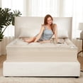 thumbnail image 1 of BEDLORE Mattress Topper King Size, 2" Gel Memory Foam Plus 2" Plush Pillow Top Pad, 4 " Mattress Pad Cover for Back Pain, 1 of 10