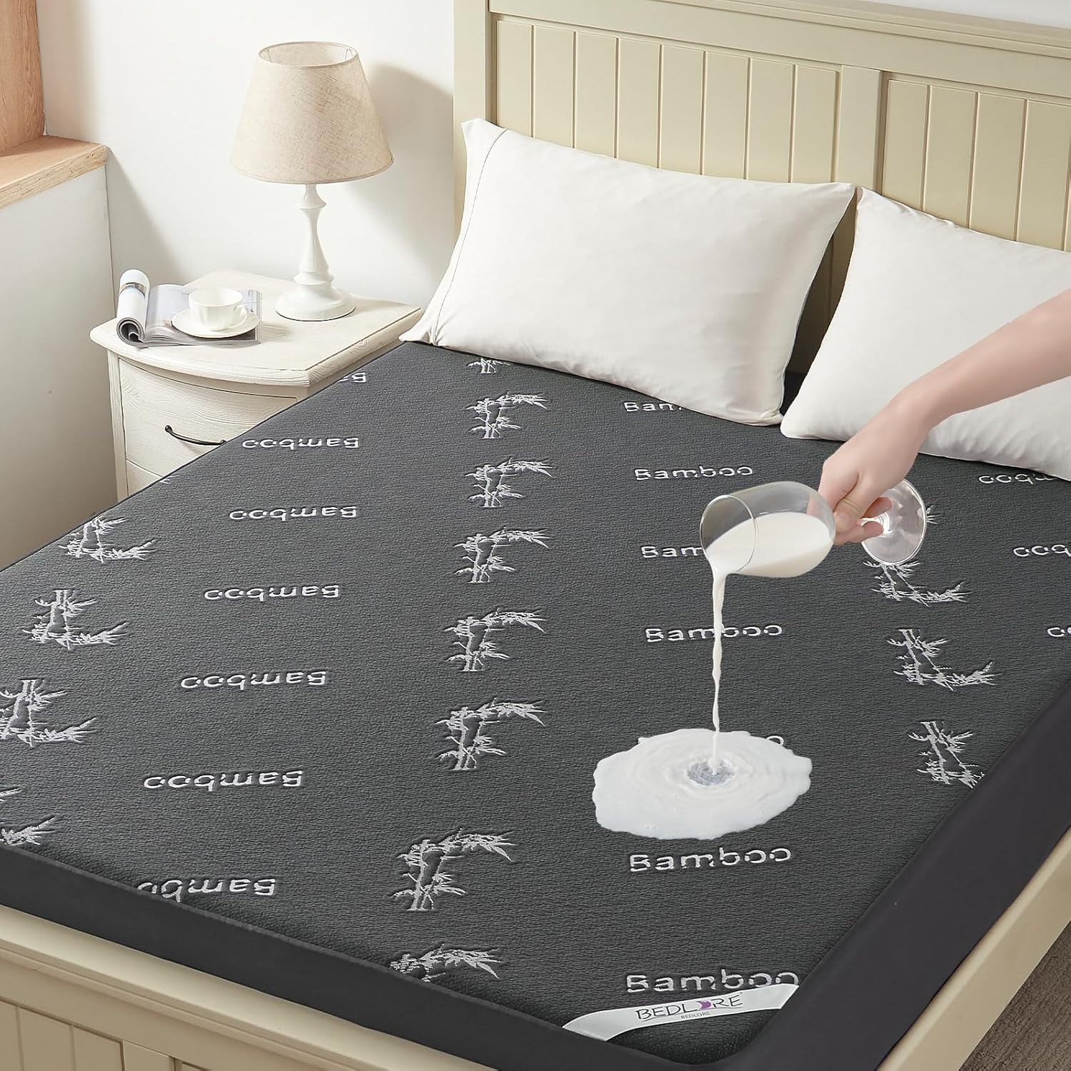 BEDLORE Twin Size Mattress Protector Waterproof, Mattress Pad Fitted 6 ...