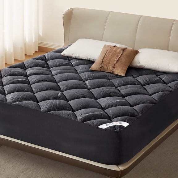 BEDLORE Twin Size Mattress Topper, Soft Pillow Top Mattress Pad for Back Pain Relief, Fluffy Breathable Mattress Cover with 6-15 Inches Deep Pocket