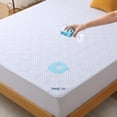 thumbnail image 1 of BEDLORE Waterproof Mattress Protector Full Size, Breathable Soft Mattress Pad with Deep Pocket fits 6-15 inch, White, Machine Washable, 1 of 7
