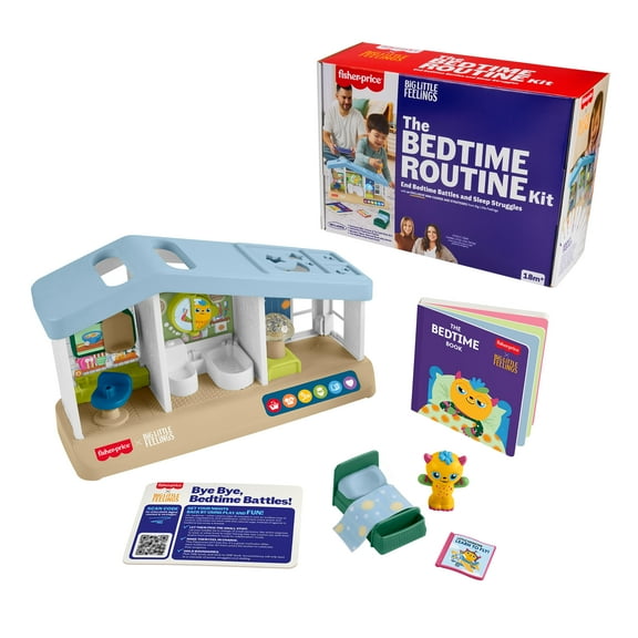 Fisher-Price Big Little Feelings Bedtime Routine Kit, Set of Toys & Tips for Toddlers & Kids