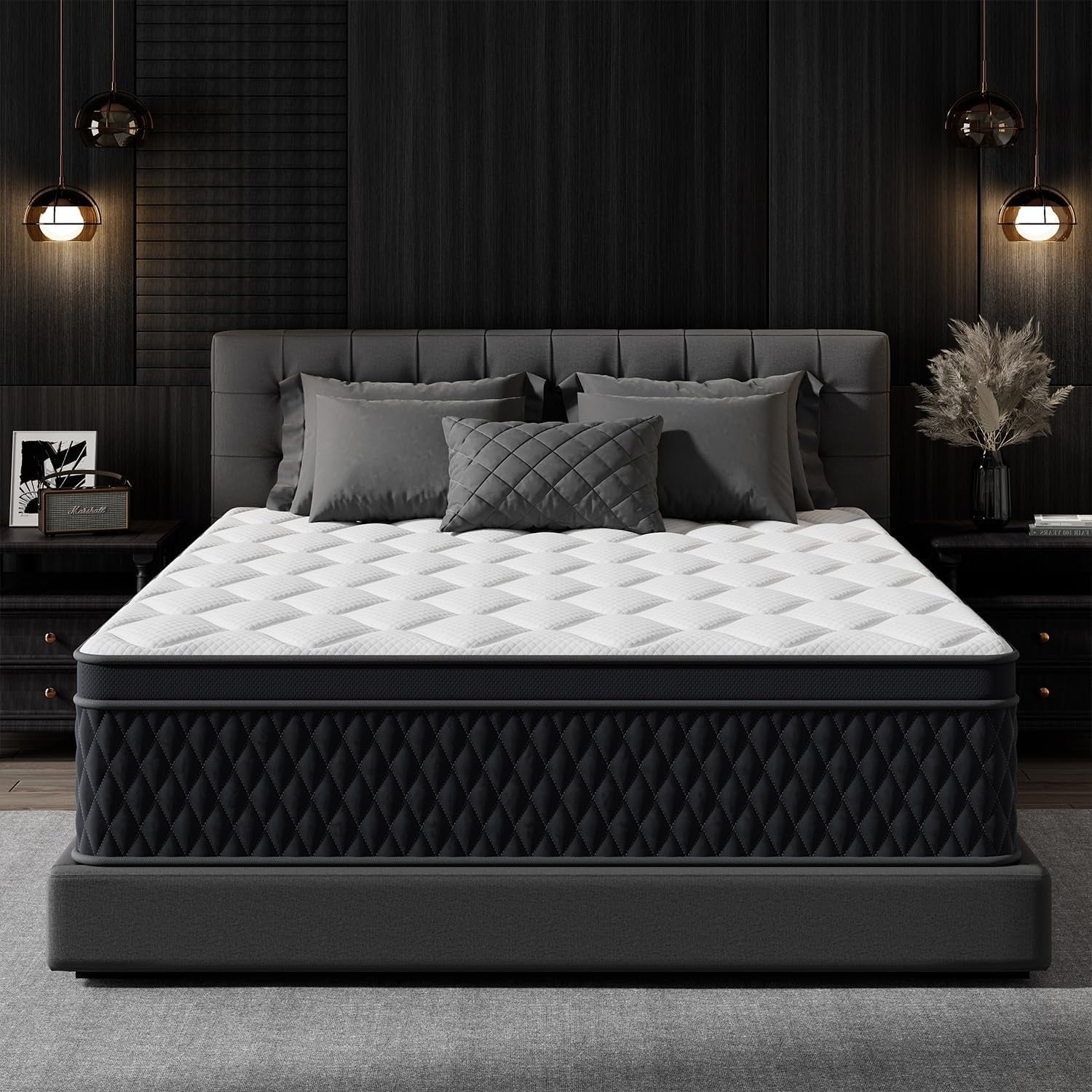 California King Mattress With Box Spring BEDTTER 12 Inch Cal King Mattress,Memory Foam Hybrid Mattress in a Box