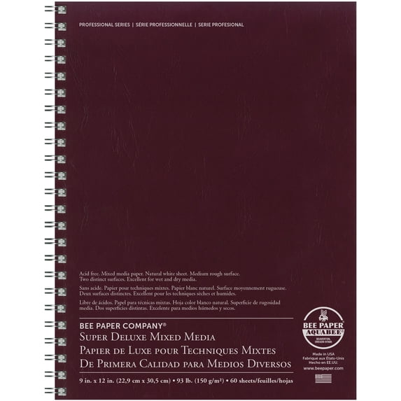 Bee Paper Company Super Deluxe Sketchbook - 6" x 12" - 60 Sheets