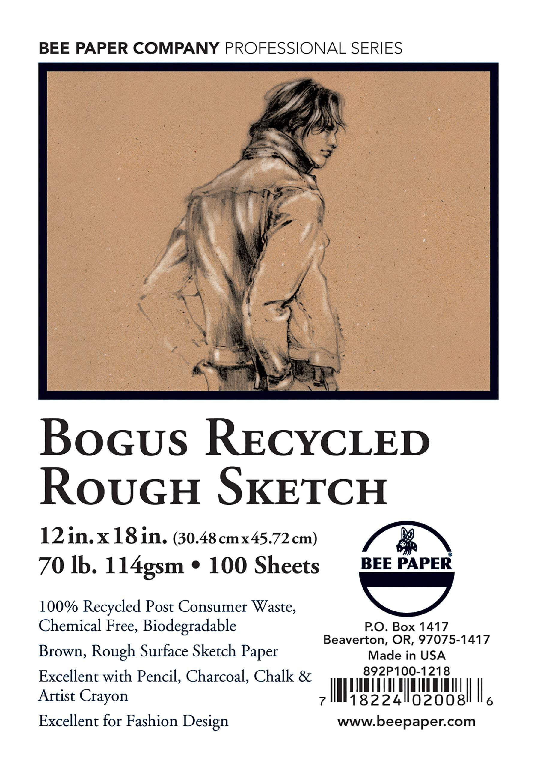 Royal & Langnickel - Bee Paper Company Brown Bogus Recycled Rough Sketch Paper