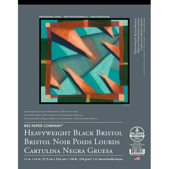 Bee Paper Heavyweight Black Bristol Board