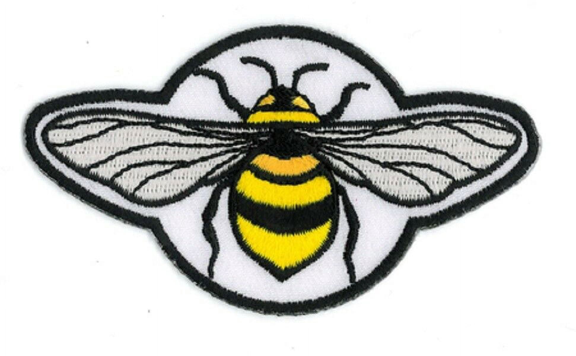 Rat Bee Iron On Patch - Embroidered Applique For Clothing, DIY Craft, 2.25" X 2" Sew On Or Heat Seal Badge