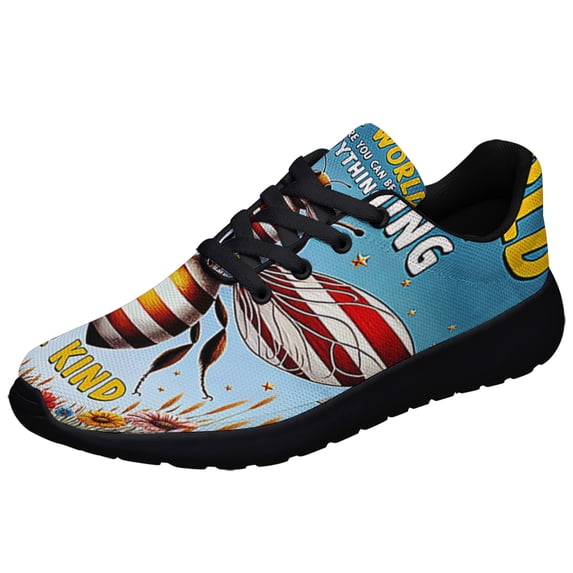 BEE In A World Where You Can Be Anything Be Kind Shoes Sneakers Black Size 10