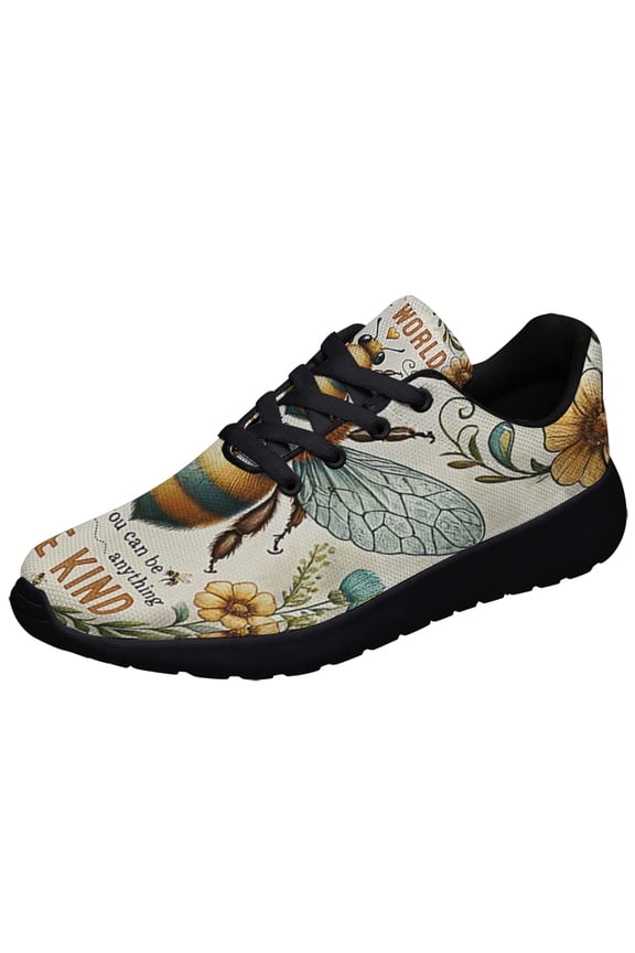 BEE In A World Where You Can Be Anything Bee Kind Shoes Sneakers Black Size 4.5