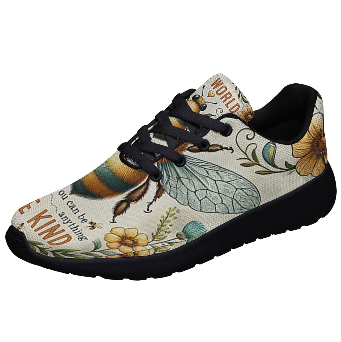 Distressed In a World Where You Can Be Anything Bee Kind Quote - Flowers Art Merch Gift, Sand