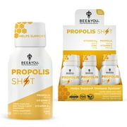 BEE & YOU Immune Support 100% Natural Propolis Shot Supplement, Antioxidants, Vitamin C, VIT D3, Zinc, 1.69 fl. oz x 12