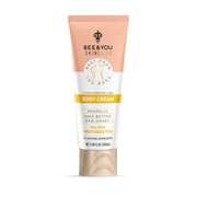 BEE and YOU Ultra Hydrating Natural Body Cream, Fast Absorbing & Extra Protection with Shea Butter, Argan Oil, Vitamin B5, Raw Honey and Bee Propolis, 3.38 fl. oz