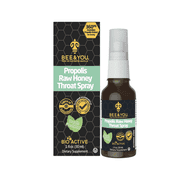 BEE & YOU Manuka Honey Throat Spray with Menthol, Antimicrobial, Antibacterial, 1 Fl Oz