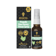 BEE and You, Propolis Extract Raw Honey Throat Spray, Immune Support Supplement, Sore Throat Relief, Antioxidants, Keto, Paleo, Gluten-Free, Gifts for Men and Women, Stocking Stuffers, 1 Fl Oz