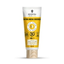 BEE and You Water Resistant and Non-Greasy 100% Natural Mineral Sunscreen, Broad Spectrum SPF 30 UVA/UVB Sun Protection with Zinc Oxide & Bee Propolis, Hypoallergenic, 2.7 oz (80 mL)…