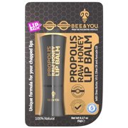 BEE & YOU Natural Moisturizing Lip Balm with Propolis, Honey, Vitamin E, Shea Butter, 0.17 oz (5g)