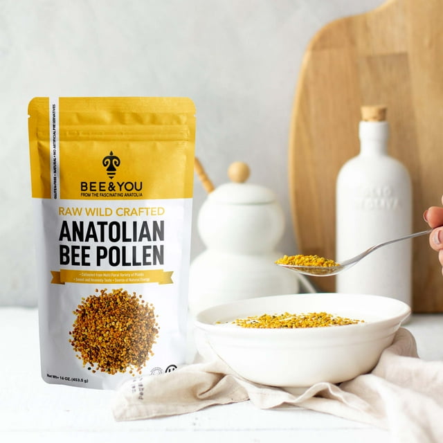BEE and YOU Bee Pollen Granules 100 Pure, Natural Bee Pollen