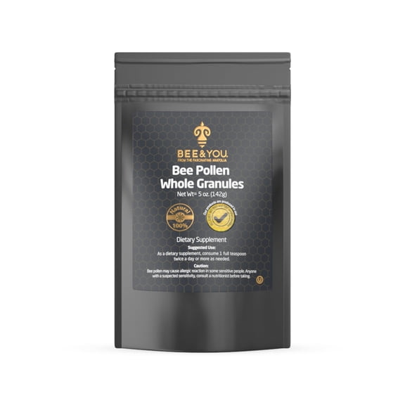 BEE and You Bee Pollen Granules | 100% Pure, Natural Bee Pollen - Antioxidants, Proteins, Vitamins Amino Acids and More | 5 oz Bag