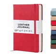 thumbnail image 1 of BEECHMORE BOOKS Lined Journal Notebook, 5.8 x 8.3 inch, A5 160 Lined Pages, Hardcover Leather Journals for Women, Men, Writing and Notebooks for Work - 120 GSM Thick Paper, Gifts Box Included, 1 of 13