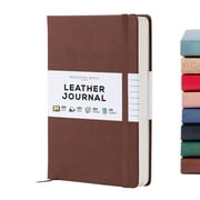 BEECHMORE BOOKS Lined Journal Notebook, 5.8 x 8.3 inch, A5 160 Lined Pages, Hardcover Leather Journals for Women, Men, Writing and Notebooks for Work - 120 GSM Thick Paper, Gifts Box Included