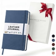 BEECHMORE BOOKS Lined Journal Notebook، 5.8 x 8.3 inch، A5 160 Lined Pages، Hardcover Leather Journals for Women، Men، Writing and Notebooks for Work - 120 GSM Thick Paper، Gifts Box