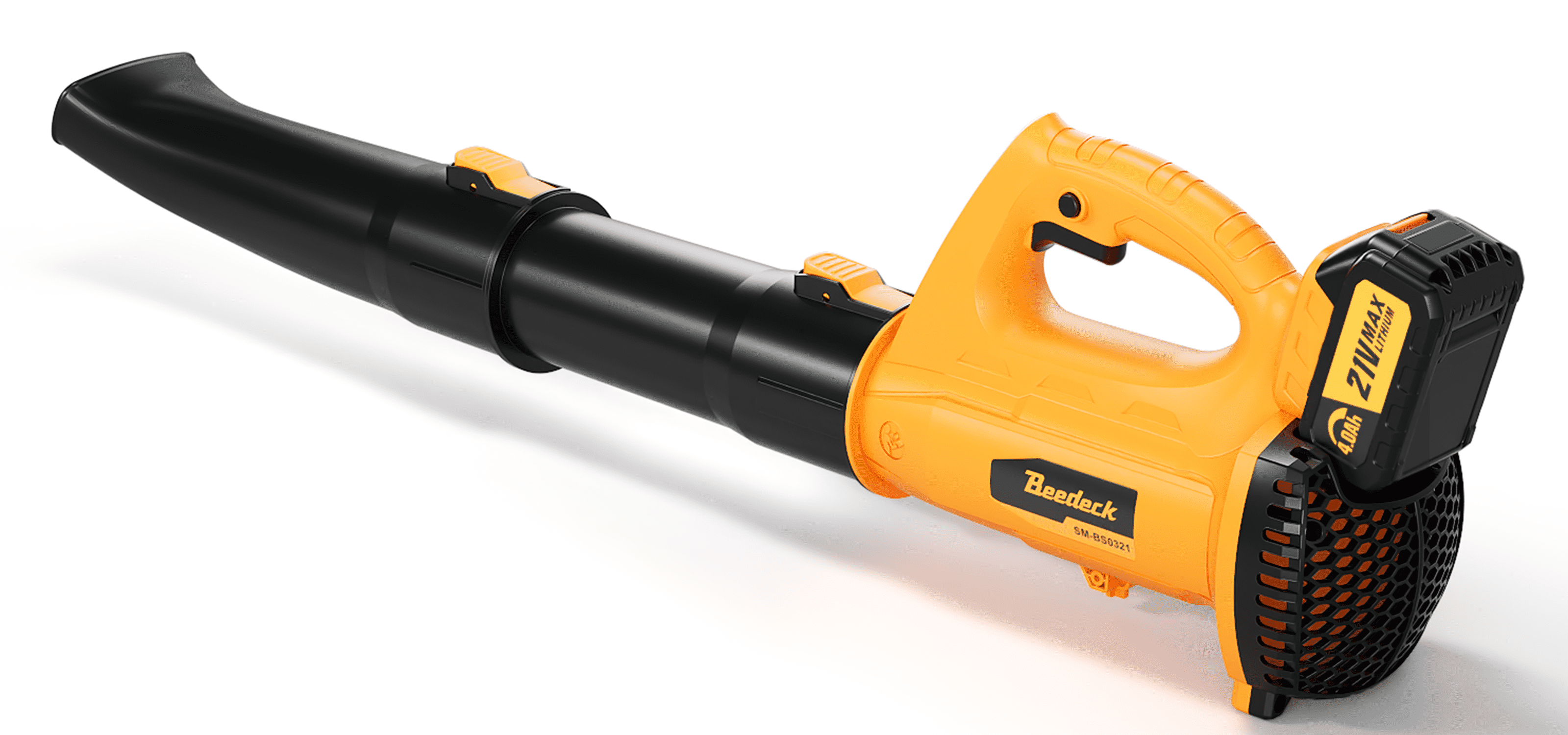 BEEDECK Cordless Leaf Blower - 450 CFM 250 MPH 6-Speed Electric with 21V 4.0Ah Lithium Blower, Lightweight Leaf Blower