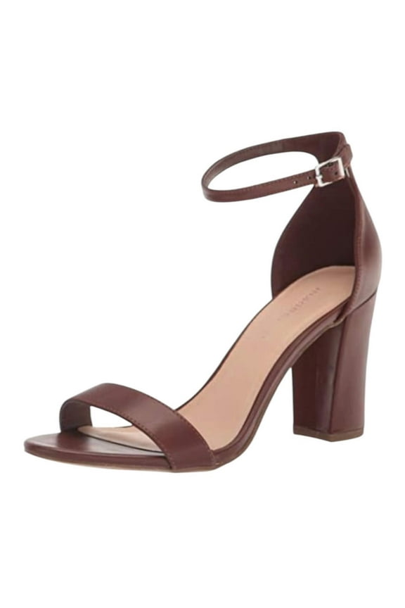 BEELLA Women's Ankle Strap Block Heel Sandals