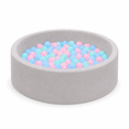 thumbnail image 1 of BEEPRINCESS Ball Pit with 100 Balls for Infants & Toddlers Ages 1-3 - Soft Memory Foam, Round Shape, 35" x 12", Gray, 1 of 9