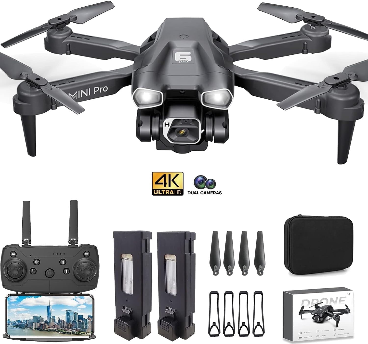KCX - Drone GPS SG701S avec caméra 4K Hd professionnel 5G FPV pliable