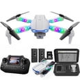 thumbnail image 1 of BEEPRINCESS Drone with Screen Remote Control and Cool Lights, RC Quadcopter with 4K HD Dual Camera for Beginner Adults Kids, Gray, 1 of 8