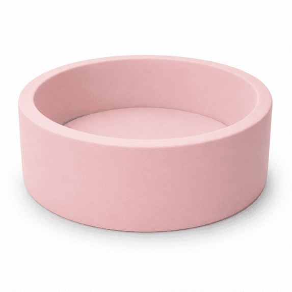 BEEPRINCESS Foam Ball Pit - Soft Play for Baby Infants and Toddlers Ages 1-3, Round Shape, No Balls Included, Pink