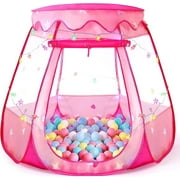 BEEPRINCESS Princess Playhouse Tent for Toddlers and Girls, Indoor & Outdoor Pop Up Play Tent for Kids, Foldable Ball Pit with Carrying Bag, Kids Playhouse Play Tent for 1 2 3 Years Old Birthday Gift