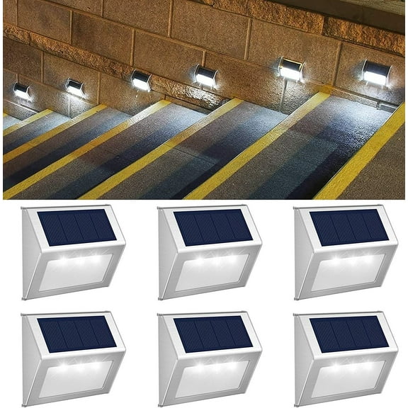 BEEPRINCESS Waterproof Deck Lights Stainless Steel and ABS Cool White, 6 Count