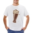 thumbnail image 1 of BEER BREWED Men’s Graphic T-shirt Vintage Short Sleeve Sport Tee White S, 1 of 2