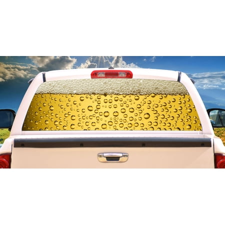 BEER BUZZ Rear Window Graphic truck view thru vinyl decal back