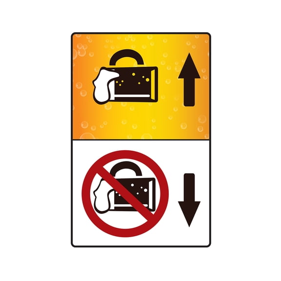 BEER DIRECTIONS Decal drinks bar directions social bar tavern | Indoor/Outdoor | 7" Tall