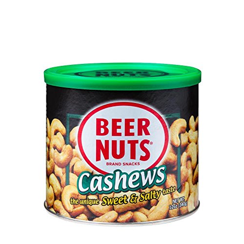 BEER NUTS Cashews Resealable 12 oz Can