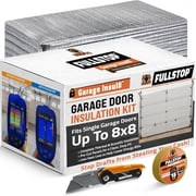 BEEST FULLSTOP Garage Door Insulation Kit - 8x7 & 8x8 ft Single Garage Door Insulation Panels - 8 Pre-Cut 24x48 Foam-Core Panels w/ Tape, Cutter & Squeegee - Easy DIY For Instant Temperature Control