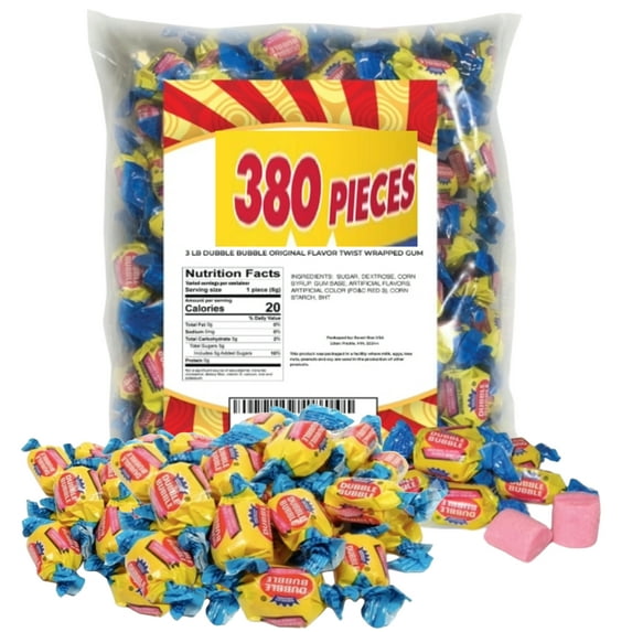 BEFEET Dubble Bubble Gum, Original Flavor, 3 Pound Bulk Bag, 380 Pieces