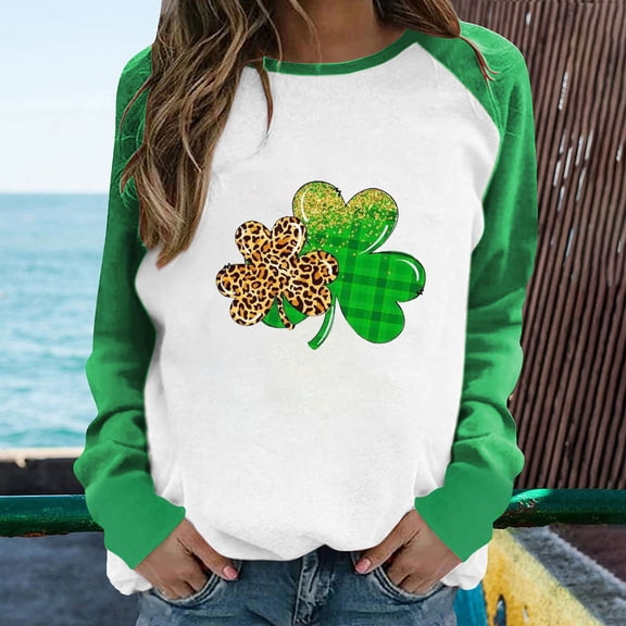 BEFOKA 2025 Womens Shirts Long Sleeve Ladies Tops Color Blocking Plus Size Loose Fits Red Crew Neck Women's Basic Tops Fall Winter Going Out Top Casual Tops