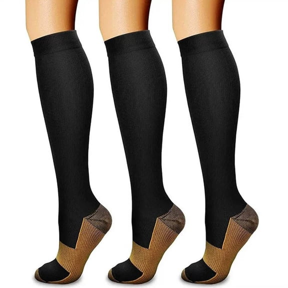 BEFOKA 3 Pairs Compressions Socks for Women and Men Circulation,Socks for Athletic Running,Hiking,Nurse,Recovery Athletic Cycling